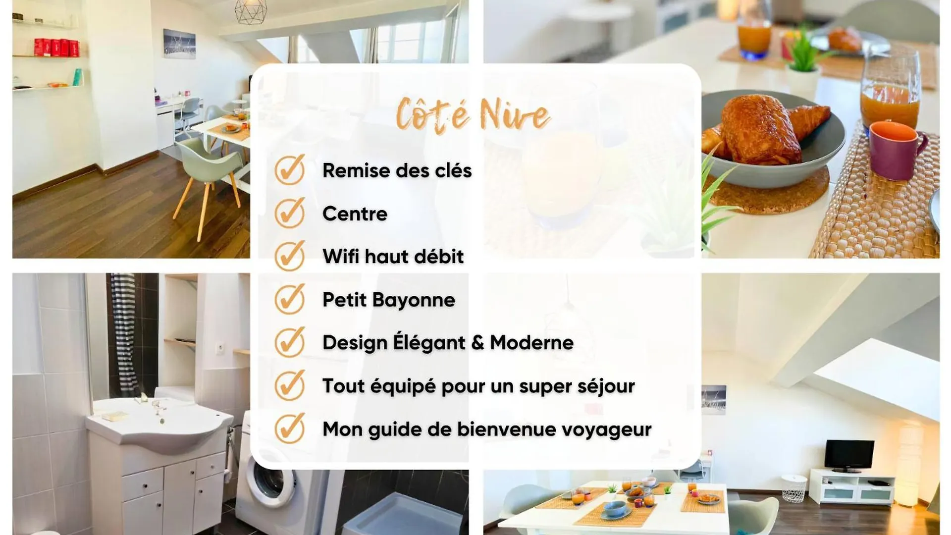 Apartment Cote Nive - Spacieux - Centre - Bord De Nive Bayonne France